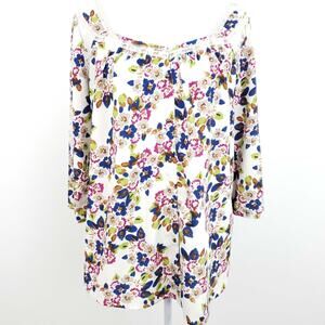 Jessica Simpson Maternity Top Floral Lace Boho Lightweight Blowse Medium